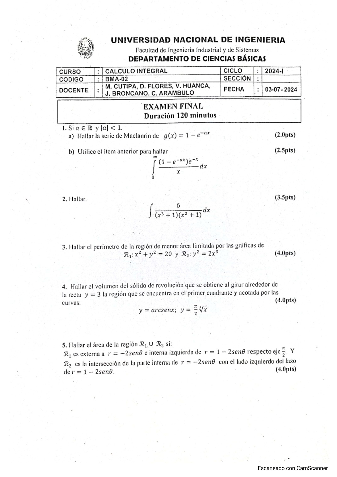 Miniatura de Cálculo Integral