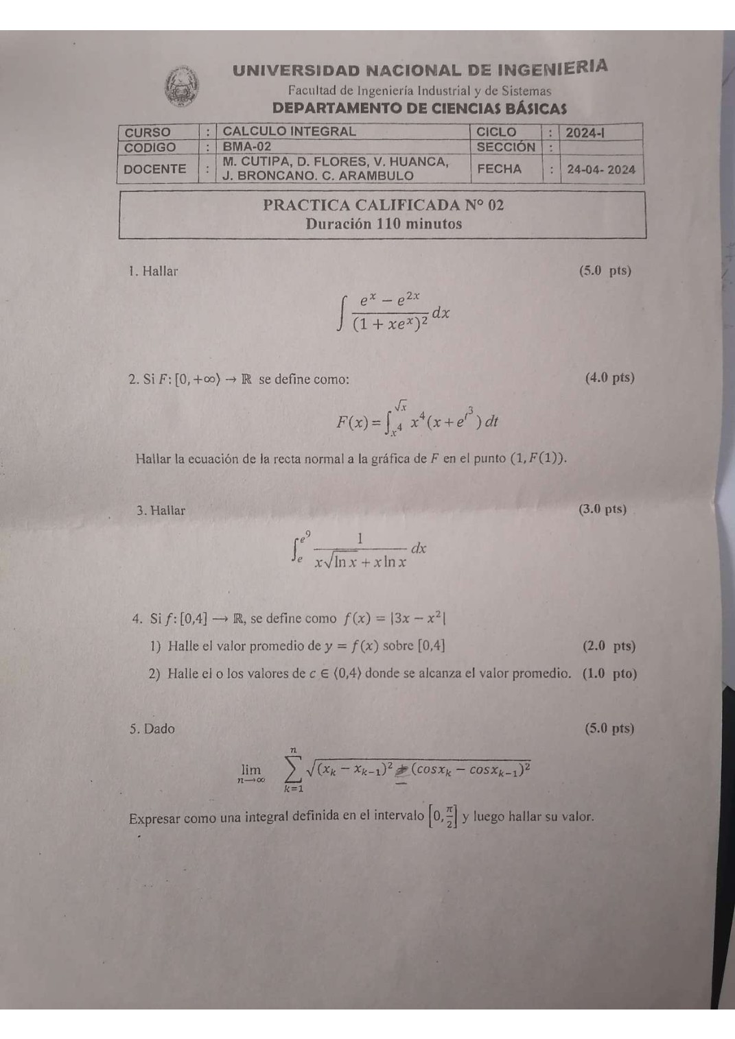 Miniatura de Cálculo Integral
