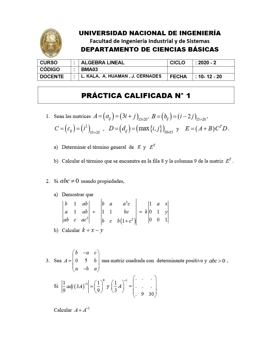 Miniatura de Álgebra Lineal